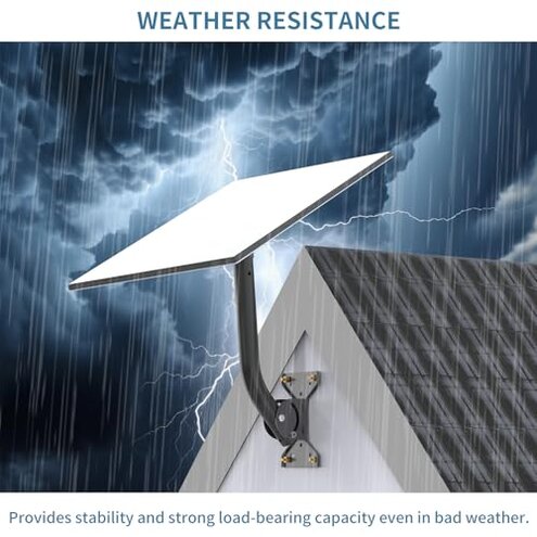 Starlink Gen 3 Mount, Adjustable Metal Starlink Pole Mounting Kit for Wall /Roof, with 2-in-1 Router Mount (Black, 15.7-inch)