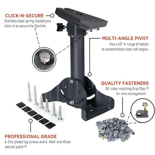 Starlink Heavy Duty Pivot Mount Kit Compatible with Starlink Standard (GEN 3)