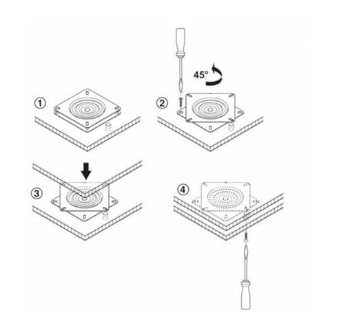cyclingcolors Rotating Swivel Plate Galvanized Steel Turntable TV Table bar Chair Stool