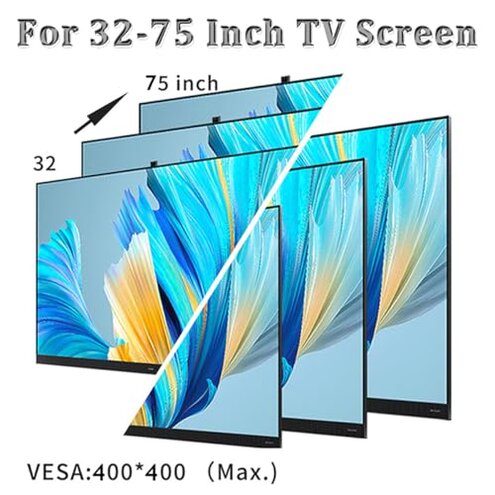 Ceiling TV Mount with 360° Rotation, Up/Down Angle and Height Adjustment for Flat Screen TVs
