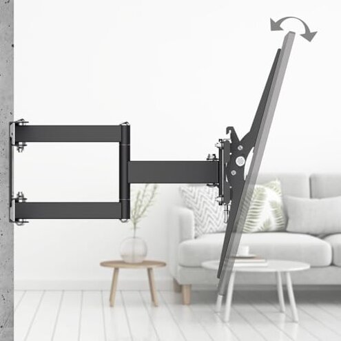 ECHOGEAR Extendable Tilting TV Wall Mount for 32 to 90" Screens up to 110lbs - Reduce Glare w/ 5.2" Extension for 12 deg Tilt - Universal TV Mount w/ 3-Step Install & Included Hardware &ndash; UL Listed