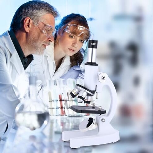 Microscope for Kids，40X-2000X Mobile Phone Adapter with Microscope Slide Microscope kit for Home School Laboratories for Children Students