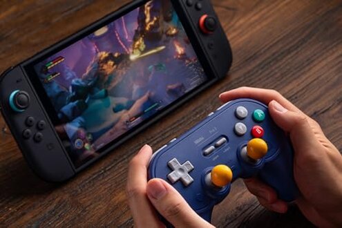 8BitDo Pro 3 Bluetooth Controller for Switch/Switch 2 &ndash; TMR Joysticks, Swappable ABXY Buttons, Pro Back Buttons, Charging Dock, Hall Effect Triggers, for Windows, Apple, SteamOS, Android - Purple