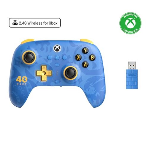 8BitDo Ultimate 3-mode Wireless Controller for Xbox, Hall Effect Joysticks, Pro Back Buttons, Compatibility with Xbox Series X|S & Xbox One, Apple, Windows PC & Android - Rare 40th Anniversary Edition
