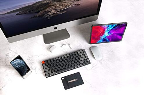 Keychron K3 Version 2, 84 Keys Ultra-Slim Wireless Bluetooth/USB Wired Mechanical Keyboard with White LED Backlit, Low-Profile Keychron Mechanical Brown Switch Compatible with Mac Windows