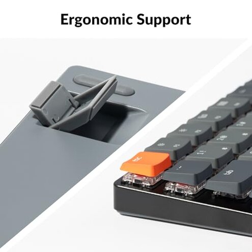 Keychron K3 Version 2, 84 Keys Ultra-Slim Wireless Bluetooth/USB Wired Mechanical Keyboard with White LED Backlit, Low-Profile Keychron Mechanical Brown Switch Compatible with Mac Windows