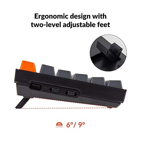 Keychron K10 Full Size 104 Keys Bluetooth Wireless Mechanical Gaming Keyboard for Mac Windows K Pro Brown Switch, Multitasking/White LED Backlight/USB C Wired Computer Keyboard