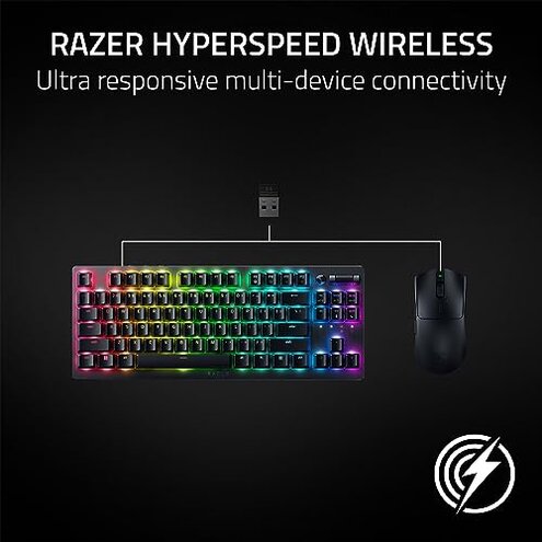 Razer Viper V3 HyperSpeed Wireless Esports Gaming Mouse: 82g Lightweight - Up to 280 Hr Battery - 30K DPI Optical Sensor - Gen-2 Mechanical Switches - 8 Programmable Controls - Classic Black
