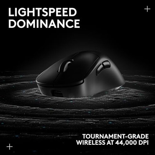 Logitech G PRO X Superlight 2 DEX Wireless Gaming Mouse, 60g pro-Grade Right-Handed Mouse with 5 programmable Buttons, USB-C Charging, 44k DPI Sensor, up to 8 kHz Polling for PC/Mac - Black