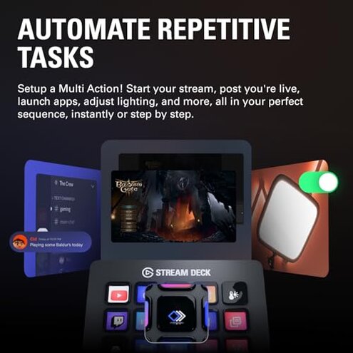 Elgato Stream Deck MK.2 &ndash; Studio Controller, 15 macro keys, trigger actions in apps and software like OBS, Twitch, ​YouTube and more, works with Mac and PC