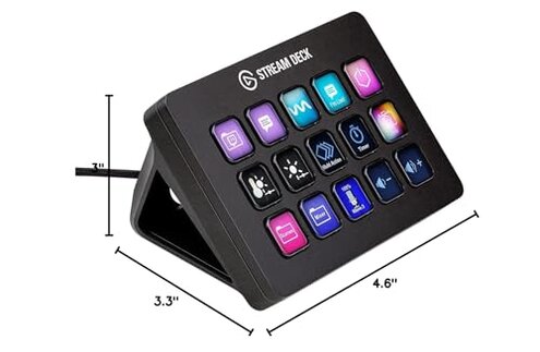 Elgato Stream Deck MK.2 &ndash; Studio Controller, 15 macro keys, trigger actions in apps and software like OBS, Twitch, ​YouTube and more, works with Mac and PC