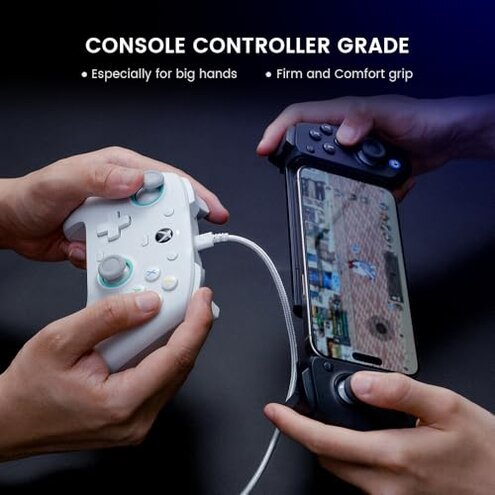 GameSir G8 Plus Bluetooth Mobile Game Controller for Switch & iOS & Android & Tablets, Wireless Gamepad with Hall Effect Joysticks/Hall Trigger, Play Minecraft, Genshin Impact, Call of Duty Mobile