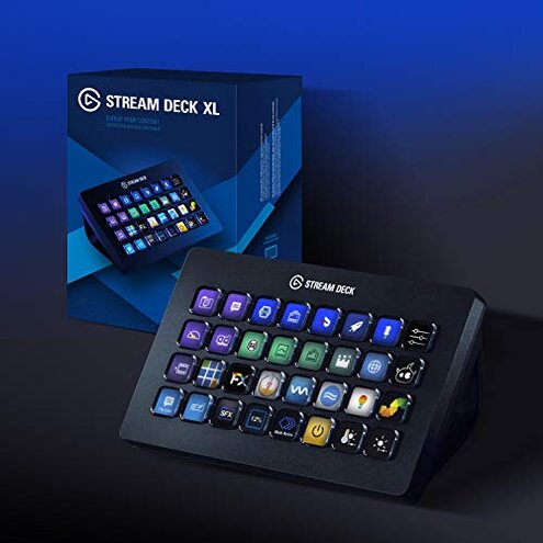 Elgato Stream Deck XL – Advanced Studio Controller, 32 macro keys, trigger actions in apps and software like OBS, Twitch, YouTube and more, works with Mac and PC