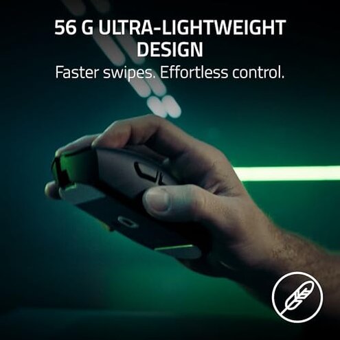 Razer DeathAdder V4 Pro Wireless Gaming Mouse: 56g Lightweight - HyperSpeed Wireless Gen-2 - Optical Scroll Wheel - Optical Switches Gen-4 - Focus Pro 45K Sensor Gen-2 - Up to 150 Hr Battery - Black