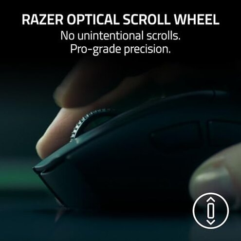 Razer DeathAdder V4 Pro Wireless Gaming Mouse: 56g Lightweight - HyperSpeed Wireless Gen-2 - Optical Scroll Wheel - Optical Switches Gen-4 - Focus Pro 45K Sensor Gen-2 - Up to 150 Hr Battery - Black