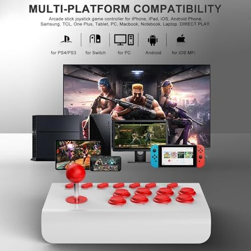 MAYFLASH F300 Arcade Fight Stick Joystick for Switch/Switch 2, PS4, PS3, Xbox Series S/X, Xbox One, Xbox 360, macOS, Windows, Steam Deck and more