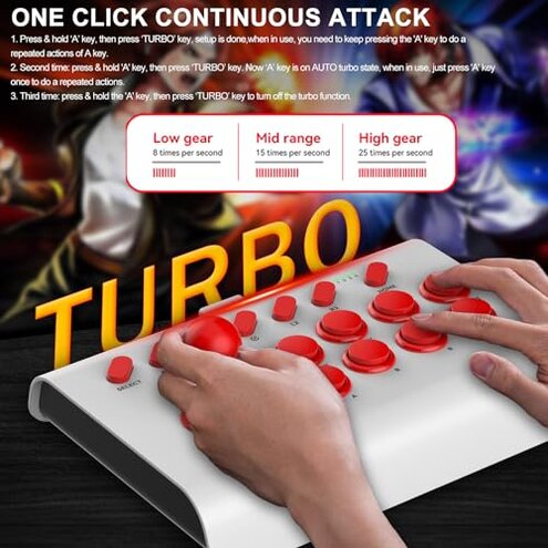 MAYFLASH F300 Arcade Fight Stick Joystick for Switch/Switch 2, PS4, PS3, Xbox Series S/X, Xbox One, Xbox 360, macOS, Windows, Steam Deck and more