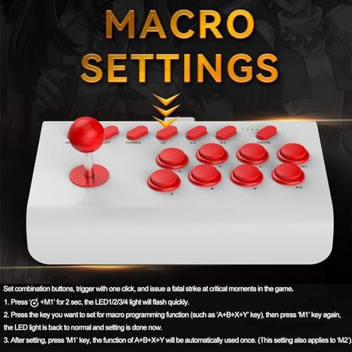 MAYFLASH F300 Arcade Fight Stick Joystick for Switch/Switch 2, PS4, PS3, Xbox Series S/X, Xbox One, Xbox 360, macOS, Windows, Steam Deck and more
