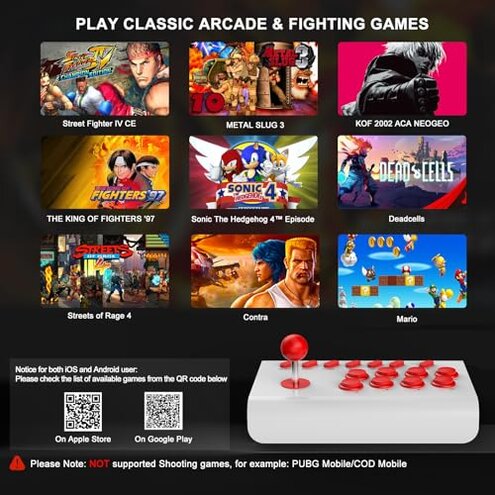 MAYFLASH F300 Arcade Fight Stick Joystick for Switch/Switch 2, PS4, PS3, Xbox Series S/X, Xbox One, Xbox 360, macOS, Windows, Steam Deck and more