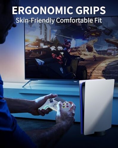 ThinTree Wireless Controller Compatible for PS-5/Pro/Slim/PC, Hall Effect Sticks & 7 RGB LED Mode & haptic Feedback & 1500 mAH Battery & Motion Sensing, 3.5mm Audio Jack