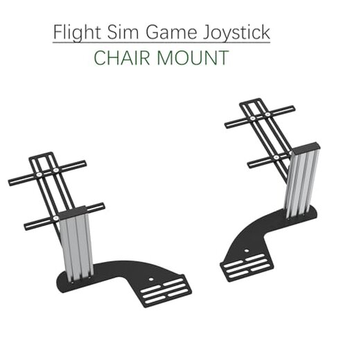 EG STARTS 2 Set Chair Mount for Flight Sim Game Joystick, Throttle & Hotas Systems Compatible with Logitech G X56, X52, X52 Pro, Thrustmaster T-Flight Hotas, TCA, T.16000M