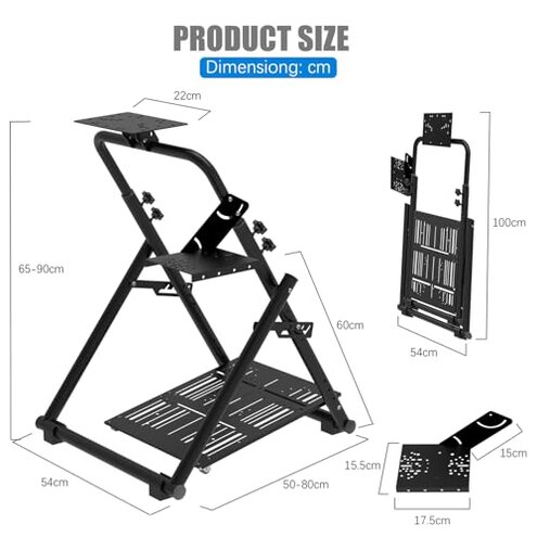 EG STARTS Sim Racing Wheel Stand Simulator Cockpit Wheel Stand Racing Steering Shifter Mount for Logitech G29 G920 G923 G27 G25 for Thrustmaster T150 T248 T300 T500 RS T-GT TSPC TGT Gaming Stand