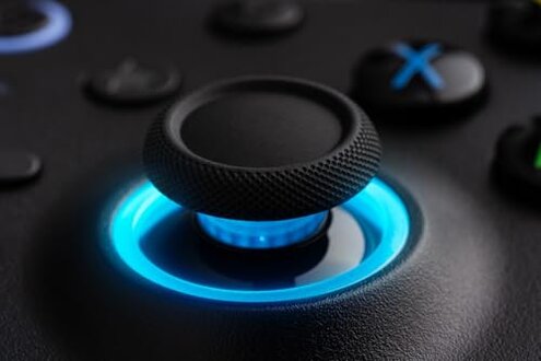 8BitDo Ultimate 2 Wireless Controller for Windows PC, Apple, Steam & Android, Gaming Controller with TMR Joysticks, Hall/Tactile Triggers, Motion Control, RGB Fire Ring, 1000Hz Polling Rate, Black