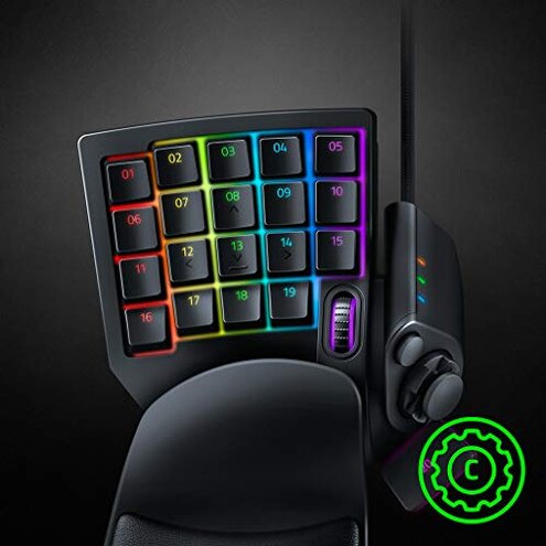 Razer Tartarus V2 Gaming Keypad: Mecha Membrane Key Switches - One Handed Keyboard - 32 Programmable Keys - Customizable Chroma RGB Lighting - Programmable Macros - Snap Tap - Black
