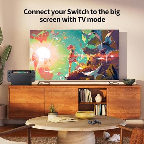 TV Dock Station for Switch - 3 in 1 Replacement TV Base Docking Station Set with Upgraded IC Module, Charger, HDMI Cable Accessories for Switch Console - Not for Switch 2