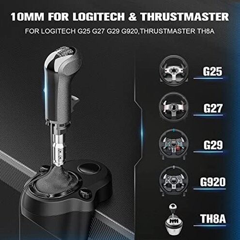 aikeec USB American Truck Simulator Shifter, Gearshift Knob Fit for ATS & ETS2 Games, PC Sim Racing Shifter Compatible with Logitech G27 G29 G920 Thrustmaster TH8A Fanatec