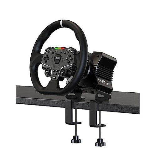 MOZA Trucking Bundle 4PCS PC Gaming Racing Simulator Kit: R5 5.5Nm Direct Drive Wheel Base, 400mm TSW Truck Wheel, SR-P Lite Pedals and Wheel Clamp for PC, Black