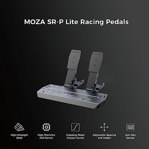 MOZA Trucking Bundle 4PCS PC Gaming Racing Simulator Kit: R5 5.5Nm Direct Drive Wheel Base, 400mm TSW Truck Wheel, SR-P Lite Pedals and Wheel Clamp for PC, Black
