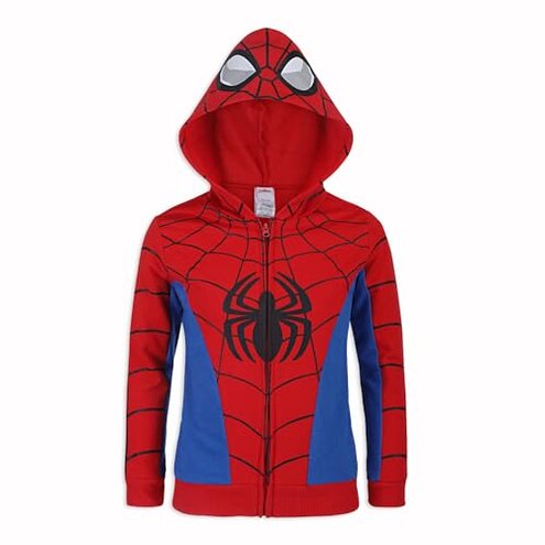 Marvel Spider-Man Toddler Boys Zip Up Fleece Hoodie T-Shirt and Jogger Pants 3 Piece Outfit Set Tie Dye Gray 4T