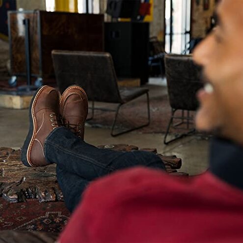 Indian Motorcycle Men's Moc Toe Boot, Brown,Brown,12