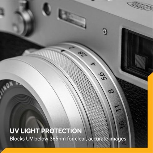 NiSi - NC UV (Silver Frame), Camera Lens Protector Filter for Fujifilm X100 Series (X100, X100S, X100F, X100T, X100V, X100VI), Ultraviolet Filter, UV Protection, Optical Glass, Waterproof Nano Coating