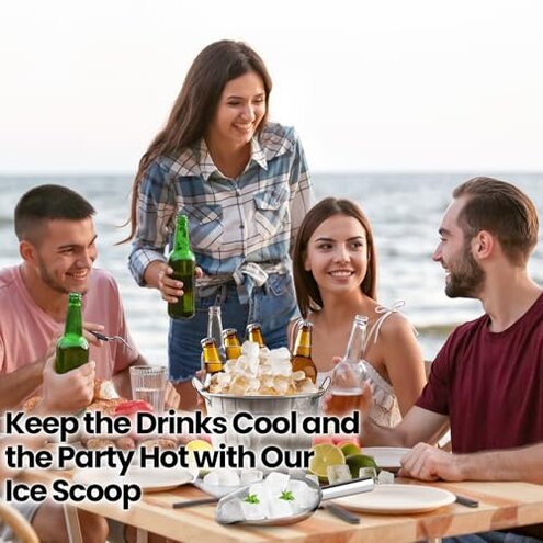 OLESBUR 12oz Stainless Steel Ice Scoop — Durability for Heavy Ice and Event Use