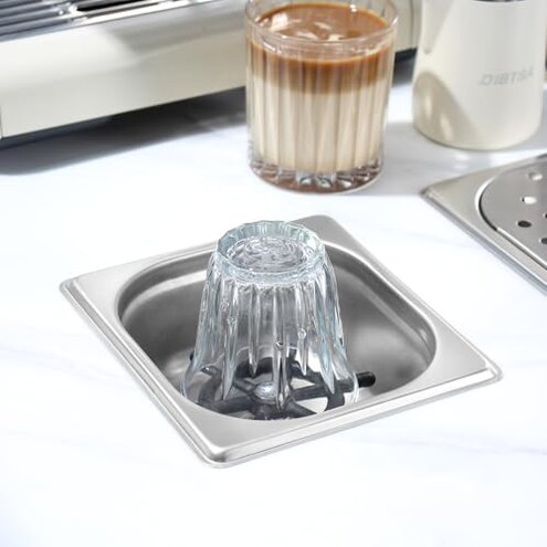 Pitcher Rinser , DIBTSA Automatic Glass Cup Washer , 304 Stainless Steel Coffee Milk Tea Cup Cleaner, for Home Kitchen Hotel Bar Restaurant (6.9x6.3x2.6 Inch)