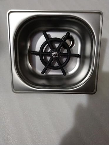 Pitcher Rinser , DIBTSA Automatic Glass Cup Washer , 304 Stainless Steel Coffee Milk Tea Cup Cleaner, for Home Kitchen Hotel Bar Restaurant (6.9x6.3x2.6 Inch)