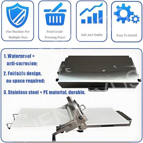 JJENXYYDS Croissant Dough Laminator,Commercial Dough Roller Sheeter,Dough Machine Thickness Adjustable, Stainless Steel,Table Top Croissants Fondant Pizza Pastry Sheeter Machine,Type400