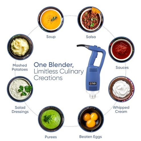 TK Commercial Immersion Blender, 750 Watt/1 HP Variable Speed Motor, 20,000 RPM X-Heavy Duty with Performance Assurance - 20"