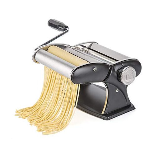PL8 Professional Pasta Machine - 7 Adjustable Thicknesses for Homemade Fettuccine, Linguine, & Lasagna, Clamp-On Design for Easy Countertop Use
