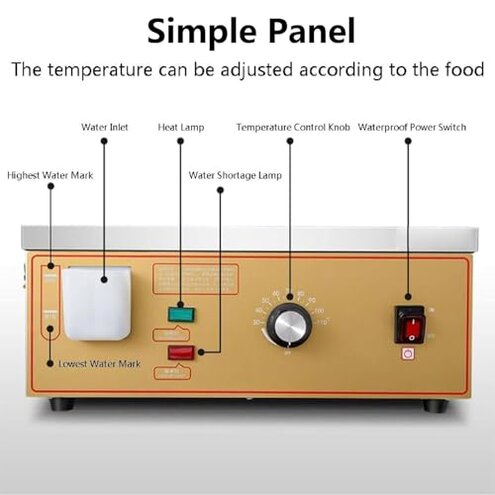 XQZMZSCP 2/4/6-Hole Electric Steamed Bun Machine, Commercial Electric Steamer, 30~110&deg;C Temperature, Independent Water Supply (4holes)