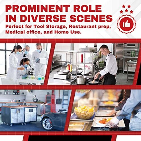 DuraSteel 30x24 NSF Stainless Steel Cart Work Table - Heavy Duty Rolling Food Prep Table - Metal Utility Cart on Wheels Caster, Grill Stand Microwave Outdoor Kitchen Tables Countertop Island Large Top