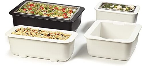Carlisle FoodService Products CM104202 Coldmaster Full Size Insulated Cold Pan Holder, 24.1 Quart Capacity, 6" Deep, White