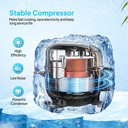 ROVSUN 3.5 Cu.Ft Commercial Display Refrigerator ETL NSF Certified, Refrigerator Display Case Countertop Pastry Display Case w/LED Air-cooling Automatic Defrost Rear Sliding Door for Cafe Restaurant