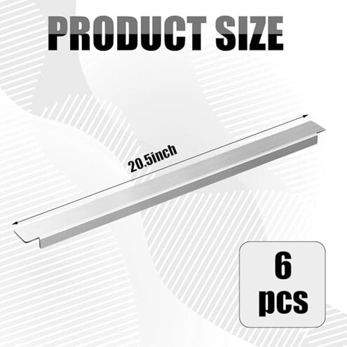 Lasnten 6 Pcs 20 Inch Stainless Steel Adaptor Bar Table Adapter Bar Long Divider Metal Food Divider for Restaurant Kitchen Food Service Accessories
