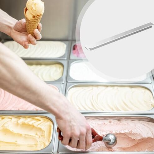 Lasnten 6 Pcs 20 Inch Stainless Steel Adaptor Bar Table Adapter Bar Long Divider Metal Food Divider for Restaurant Kitchen Food Service Accessories