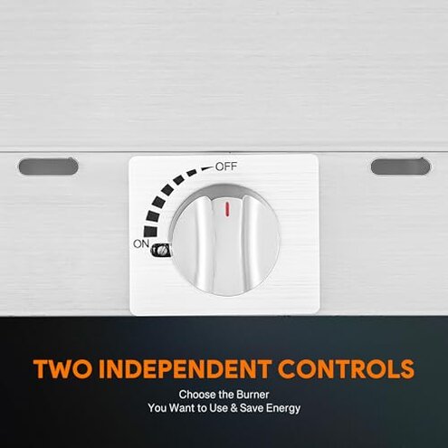 WILPREP 2 Well Commercial Gas Steam Table, 7000BTU Natural Gas Food Warmer with 8" Cutting Board & Storage Shelf, 30" Stainless Steel Food Warmer with Knob Control for Catering Buffets Restaurants