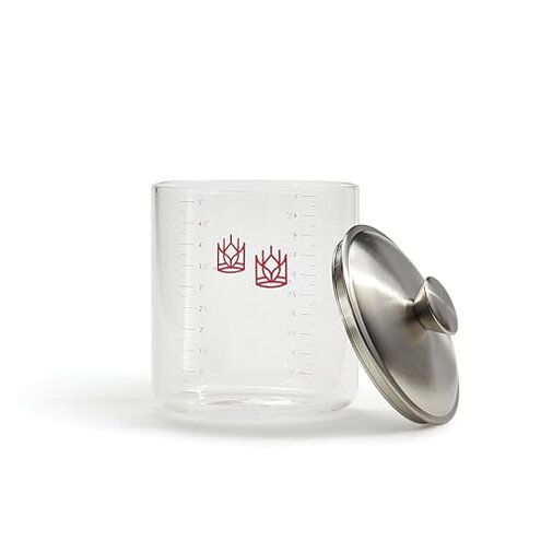 King Arthur Baking Company Glass Sourdough Crock with Lid, 1.5-Quart Capacity