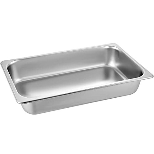 VEVOR Hotel Pans Full Size 4-Inch Deep, Steam Table Pan 6 Pack,0.8mm Thick Stainless Steel Anti Jam Steam Table Pan for Home, Party, Restaurant, Hotel, Buffet